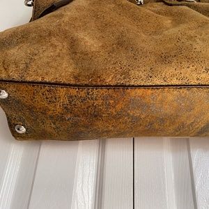 Michael Kors Distressed Leather Hamilton Bag